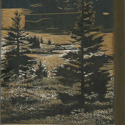 Untitled Block [Trees in a Landscape] | Pauline Inman
