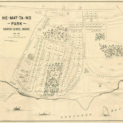 Ne-Mat-Ta-No Park Hotel and Park Map, North Lubec, Maine | 1897