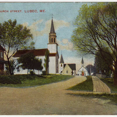 Church Street, Lubec, Maine | Postcard