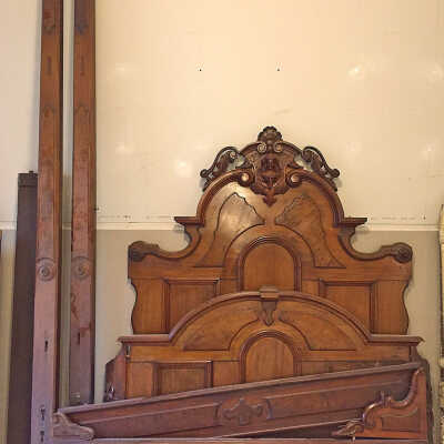 Mahogany Bed, c.1840s | Milliken House | Eastport, Maine