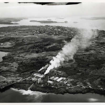 Aerial View | Broad Cove area waterfront, along Eastport, Maine. | U. S. Army Corps. of Engineers