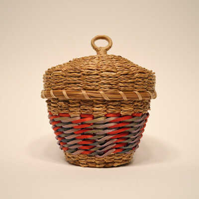 Small multi swirl color basket [Passamaquoddy] | Theresa Neptune Gardner