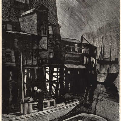 Fog in Eastport | Howard Cook | 1928
