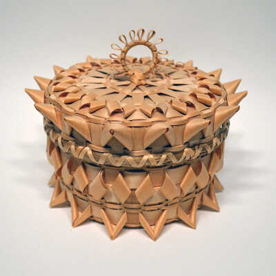 Basket with Lid [Mi’Kmaq] | Jane Zumbrunnen