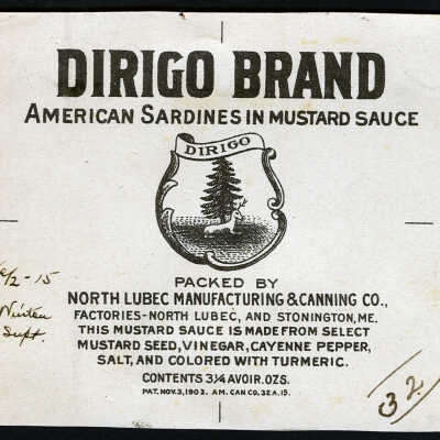 Dirigo Brand. American Sardines in Mustard Sauce. | [No Artist Defined]