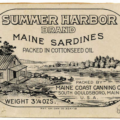 Summer Harbor Brand. Maine Sardines Packed in Cottonseed Oil. | [No Artist Defined]