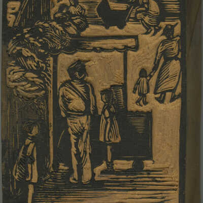 Untitled Block [Man with Children] | Pauline Inman