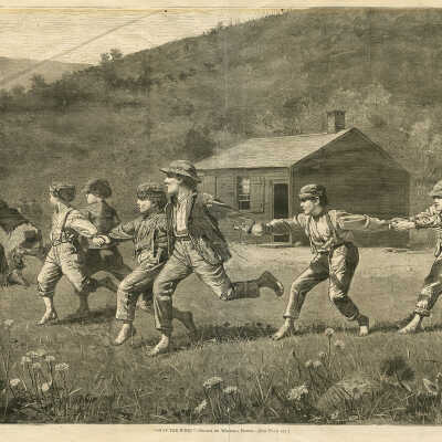 Snap-the-Whip — Drawn by Winslow Homer | Winslow Homer