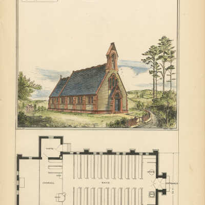 Church at Coldbrook near Saint John, New Brunswick. | R. Brown & J. C. Allison [Architects] | 1879