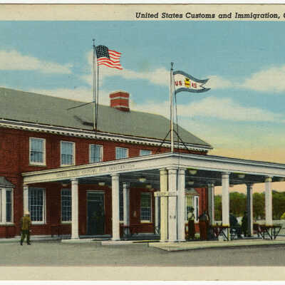 Calais, Maine, United States Customs and Immigration | Postcard