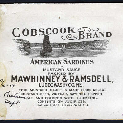 Cobscook Brand. American Sardines in Mustard Sauce.