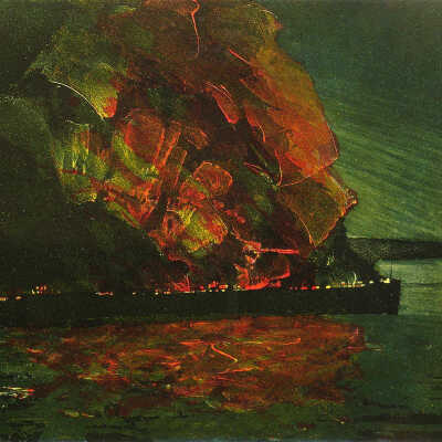 The Burning of St. Andrews Wharf after W. Turner | Robert Van de Peer