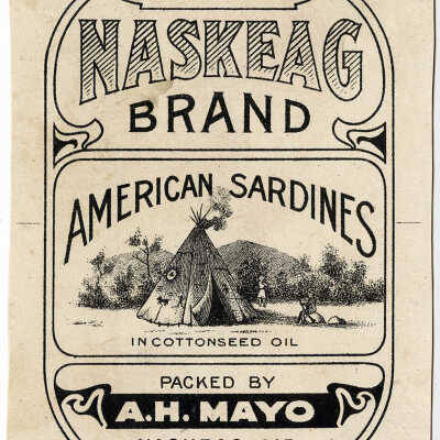 Naskeag Brand. American Sardines in Cottonseed Oil. | [No Artist Defined]