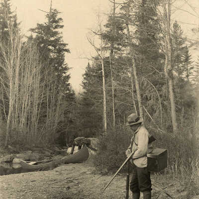 William Lyman Underwood. Self Portrait. Contemplating the Day’s Hunt. Duck Lake, Maine | William Lyman Underwood
