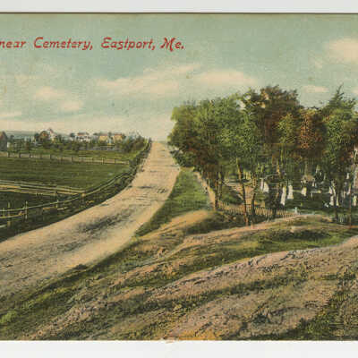 Drive Near Cemetery, Eastport, Maine | Postcard