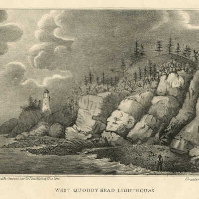 West Quoddy Head Lighthouse [Lubec, Maine] | Moore’s Litho Boston