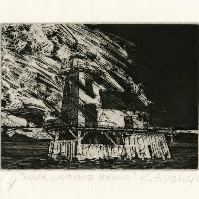 Niger Lighthouse Burning | Robert Van de Peer