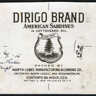 Dirigo Brand. American Sardines in Cottonseed Oil. | [No Artist Defined]