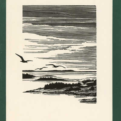 Christmas Card [Birds Flying over a Landscape] | Pauline Inman
