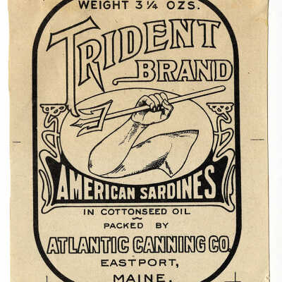Trident Brand. American Sardines in Cottonseed Oil. | [No Artist Defined]