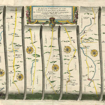 The Road from Carlisle com. Cumbr. to Barwick upon Tweed com. Northumbr. | John Ogilby