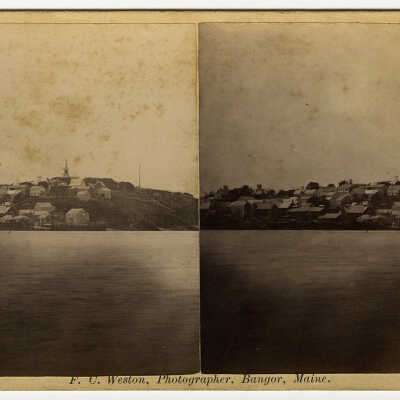 Stereoview of Lubec, Maine - North Side | F. C. Weston