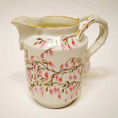 Creamer | Hand painted china | M.J. Thompson | 1887 | Cherryfield, Maine