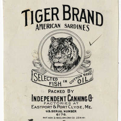 Tiger Brand. American Sardines. Selected Fish in Cottonseed Oil. | [No Artist Defined]
