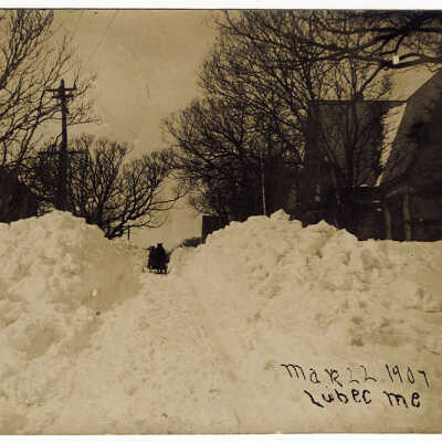 Lubec, Maine, Winter Scene | Postcard