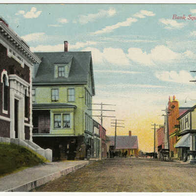 Bank Square, Lubec, Maine | Postcard