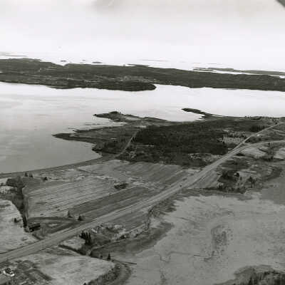 Aerial View | Looking Southeast from Sipayik/Pleasant Point, Maine towards Deer Island, New Brunswick | U. S. Army Corps. of Engineers