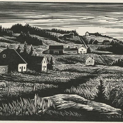 Road Downeast | Pauline Winchester Inman | Wood Engraving | 1958