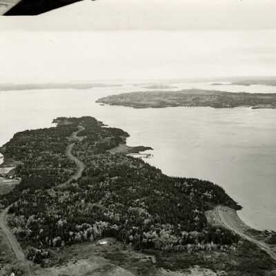 Aerial View | Looking south from Deer Island, New Brunswick towards Eastport, Maine | U. S. Army Corps. of Engineers