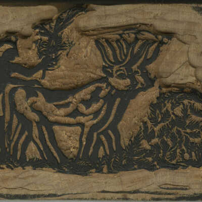 Untitled Block [Man Ploughing Field] | Pauline Inman (?)