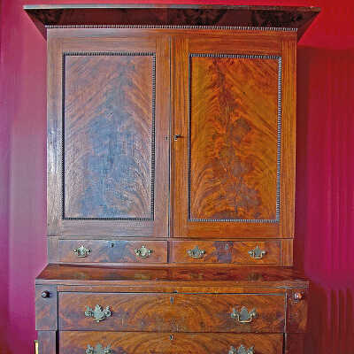 Federal/Empire Secretary Desk, c.1820 | Elm Cottage | Eastport, Maine