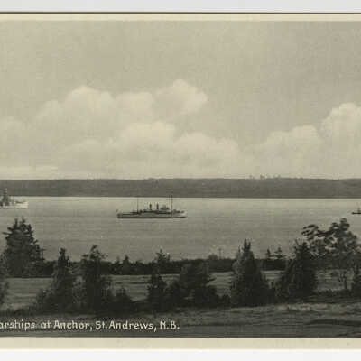 British Warships at Anchor, St. Andrews, New Brunswick | Postcard