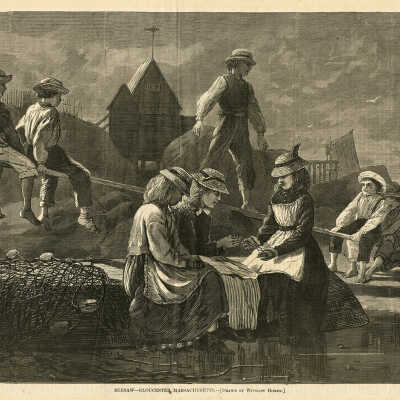 Seesaw — Gloucester, Massachusetts — Drawn by Winslow Homer | Winslow Homer