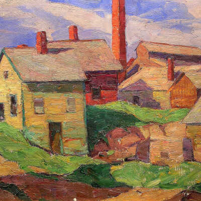 Old Houses, Eastport Study | Nellie Knopf