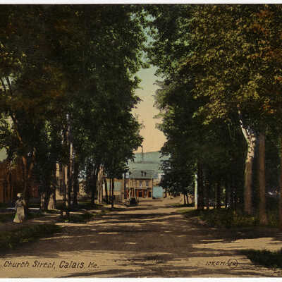 Calais, Maine, Church Street | Postcard