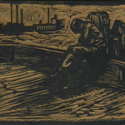 Untitled Block [Lobsterman on Dock] | Pauline Inman