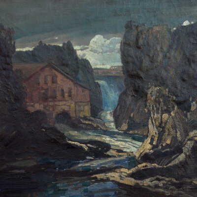 Magaguadavic Gorge and Falls, St. George, New Brunswick | George Elmer Browne