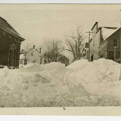Winter Snow, Dana Street, Eastport, Maine | Postcard