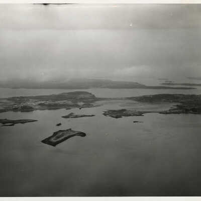 Aerial View | Looking Northeast at the site of Fifty Unit Powerhouse in Carrying Place Cove. | U. S. Army Corps. of Engineers