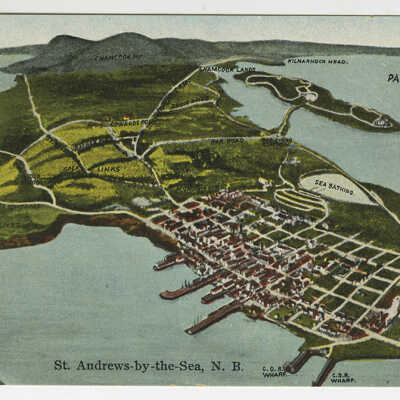Bird's Eye View, St. Andrews, New Brunswick | Postcard