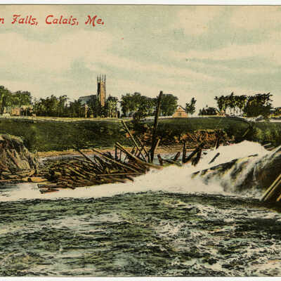 Calais, Maine, Salmon Falls | Postcard