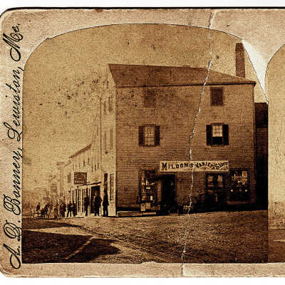 Stereoview of Water Street, Eastport, Maine | A.D. Bonney (Lewiston, Maine)