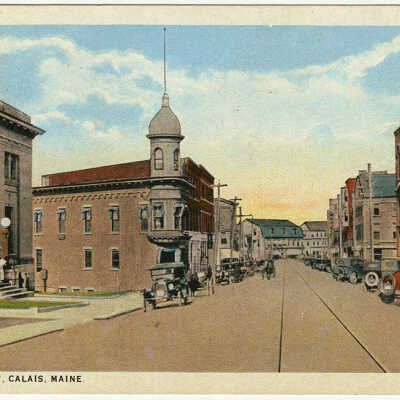 Calais, Maine, Main Street | Postcard