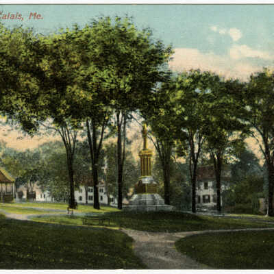 Calais, Maine, The Park | Postcard
