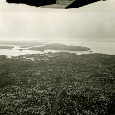 Aerial View | Looking Southwesterly to Letete Passage, New Brunswick from mainland New Brunswick | U. S. Army Corps. of Engineers