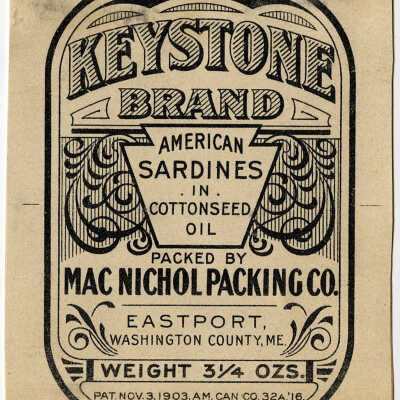 Keystone Brand. American Sardines in Cottonseed Oil. | [No Artist Defined]